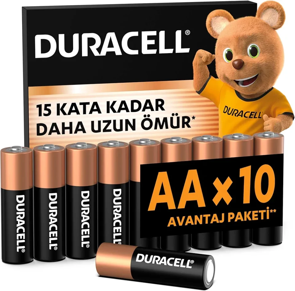 DURACELL BASIC AA Alkalin Kalem Pil (10'lu Paket) – 1,5V