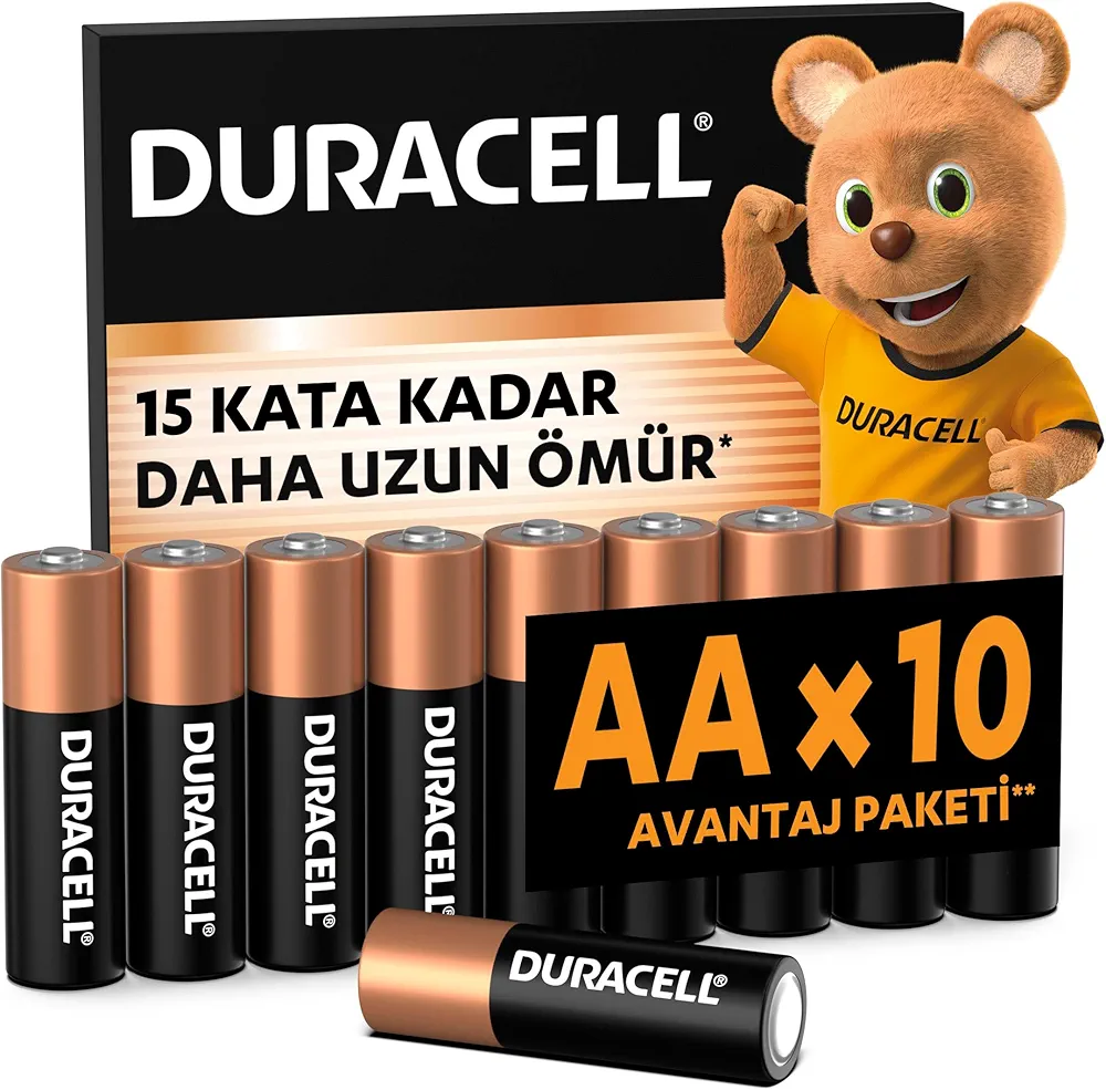 DURACELL BASIC AA Alkalin Kalem Pil (10'lu Paket) – 1,5V
